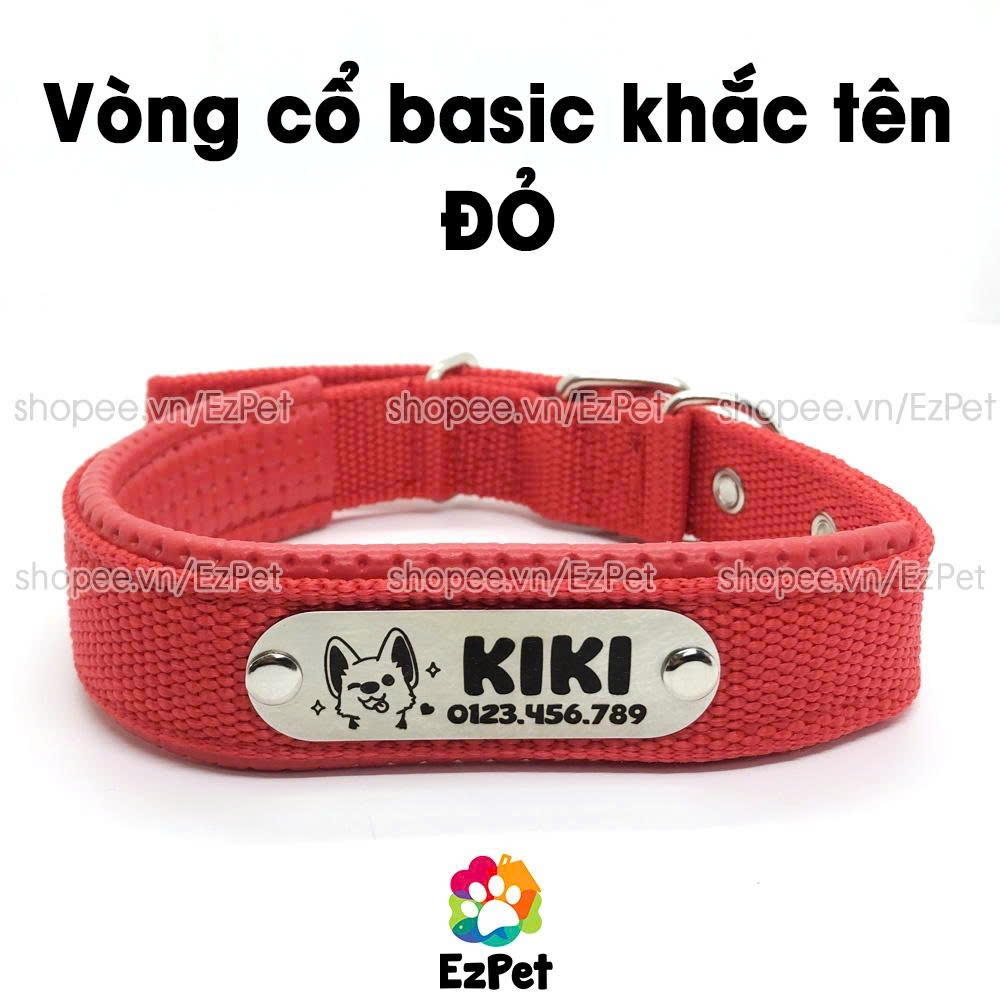 Vòng cổ chó khắc tên